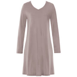 HANRO chemise de nuit manches longues en coton et modal Sleep & Lounge