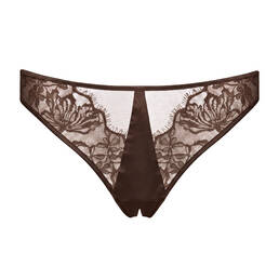 LIVY tanga ouvrable en soie et dentelle Dahlia Street LIVY tanga ouvrable en soie et dentelle Dahlia Street