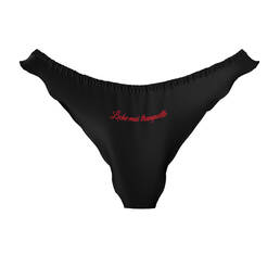 SCANDALE tanga en satin Dédicace