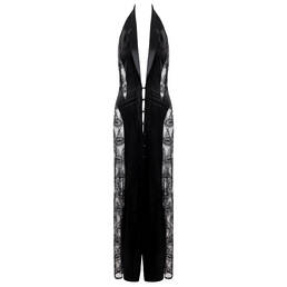MARJOLAINE robe longue Nocturne en velours Daniella