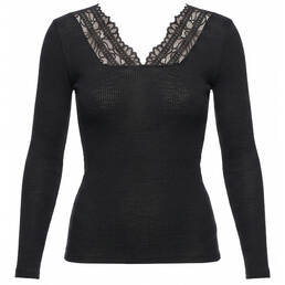 HANRO top manches longues en laine et soie Marcia HANRO top manches longues en laine et soie Marcia