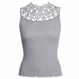 OSCALITO top sans manches en laine et soie Macramé OSCALITO top sans manches en laine et soie Macramé