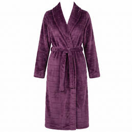 VERDISSIMA peignoir long en polaire Stripes Soft VERDISSIMA peignoir long en polaire Stripes Soft