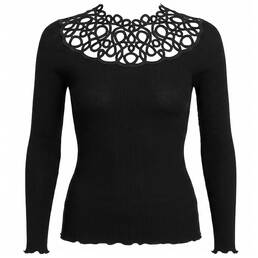 OSCALITO pull manches longues en laine et soie Macramé OSCALITO pull manches longues en laine et soie Macramé